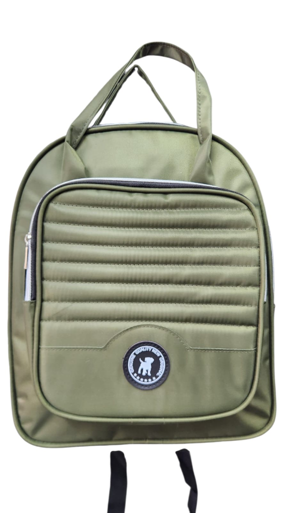 Mochila impermeable logo perro verde