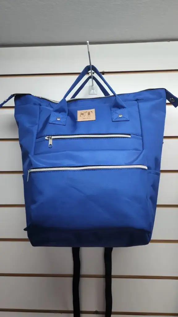 mochila impermeable tipo boca de pez azul francia
